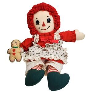 Vtg Applause Hasbro 2007 Raggedy Ann 19" Gingerbread